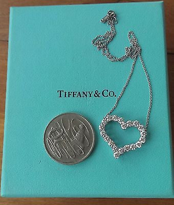 Tiffany & Co 2.22tcw Tiffany Hearts Large Diamond Pendant Paperwork RRP $13500