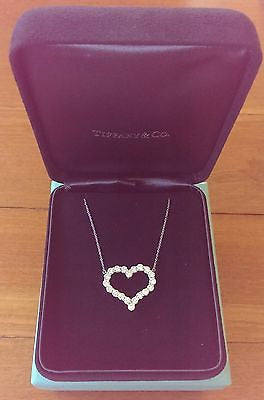 Tiffany & Co 2.22tcw Tiffany Hearts Large Diamond Pendant Paperwork RRP $13500