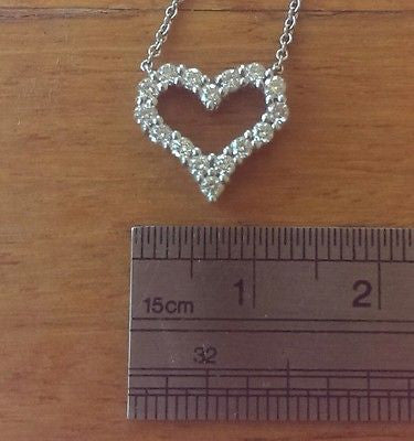 Second Hand Tiffany & Co. Diamond Heart Pendant. Save money at Catherine Trenton Jewellery with Second Hand Luxury.