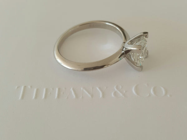 Tiffany & Co. 1.19ct I/VS1 Princess Cut Diamond Solitaire Engagement Ring PT950