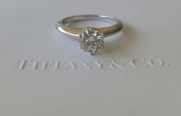 Vintage Tiffany & Co. Solitaire Diamond Engagement Ring.