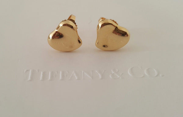 Tiffany & Co. 18ct Yellow Gold Elsa Peretti Full Heart Earrings