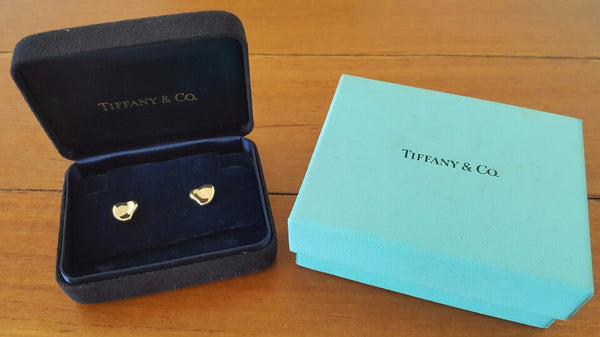 Tiffany & Co. 18ct Yellow Gold Elsa Peretti Full Heart Earrings