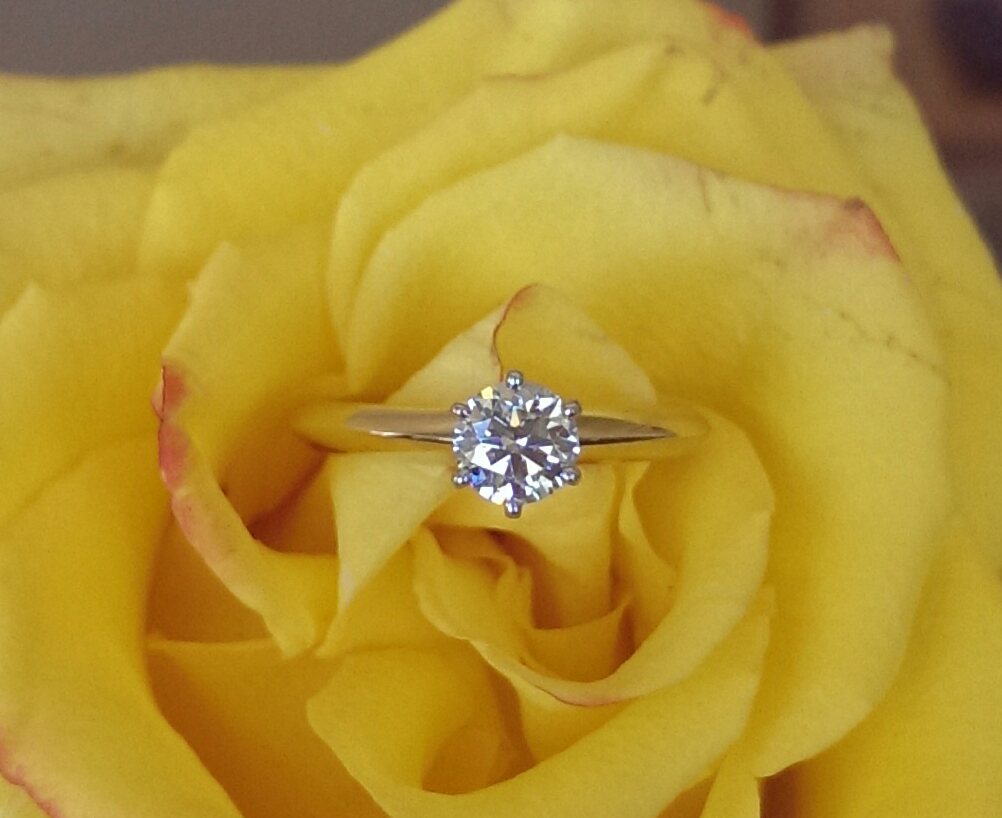 Tiffany & Co. 0.50ct H/IF Solitaire Diamond Engagement Ring in 18ct Yellow Gold