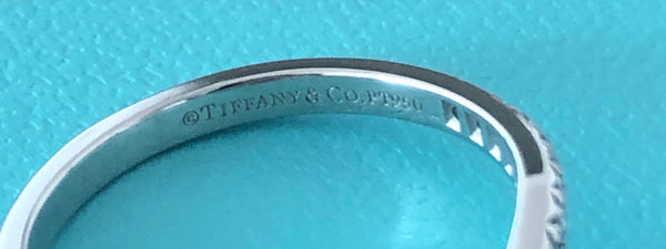Tiffany & Co. 0.17tcw Diamond Soleste 'V' Half Eternity Ring Band Mint Condition Boxes/Receipt/Tiffany Valuation Letter