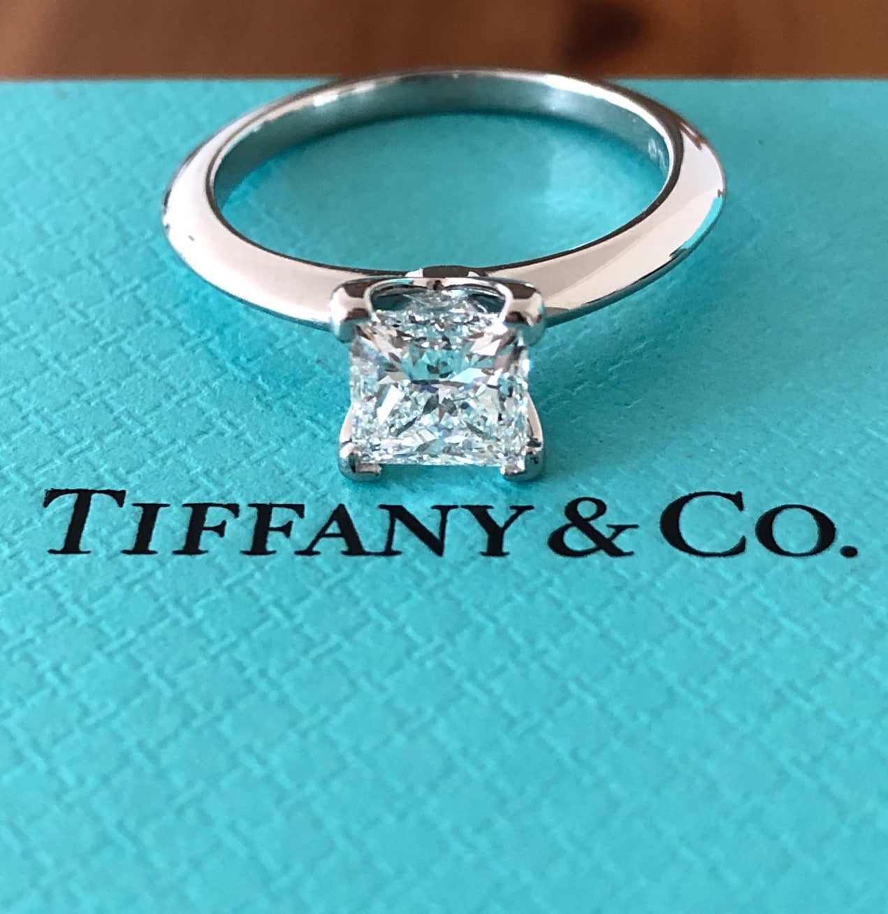 Tiffany & Co. 1.04ct F/VS1 Diamond Princess Cut Solitaire ...