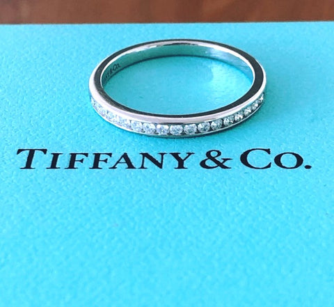 Tiffany & Co. 2mm 0.17tcw Diamond Platinum Band RRP $4350